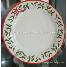 Ceramic white porcelain christmas plate dish set